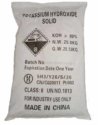 Flocos KOH Potassium Hydroxide For Detergents 1310-58-3 de 90%